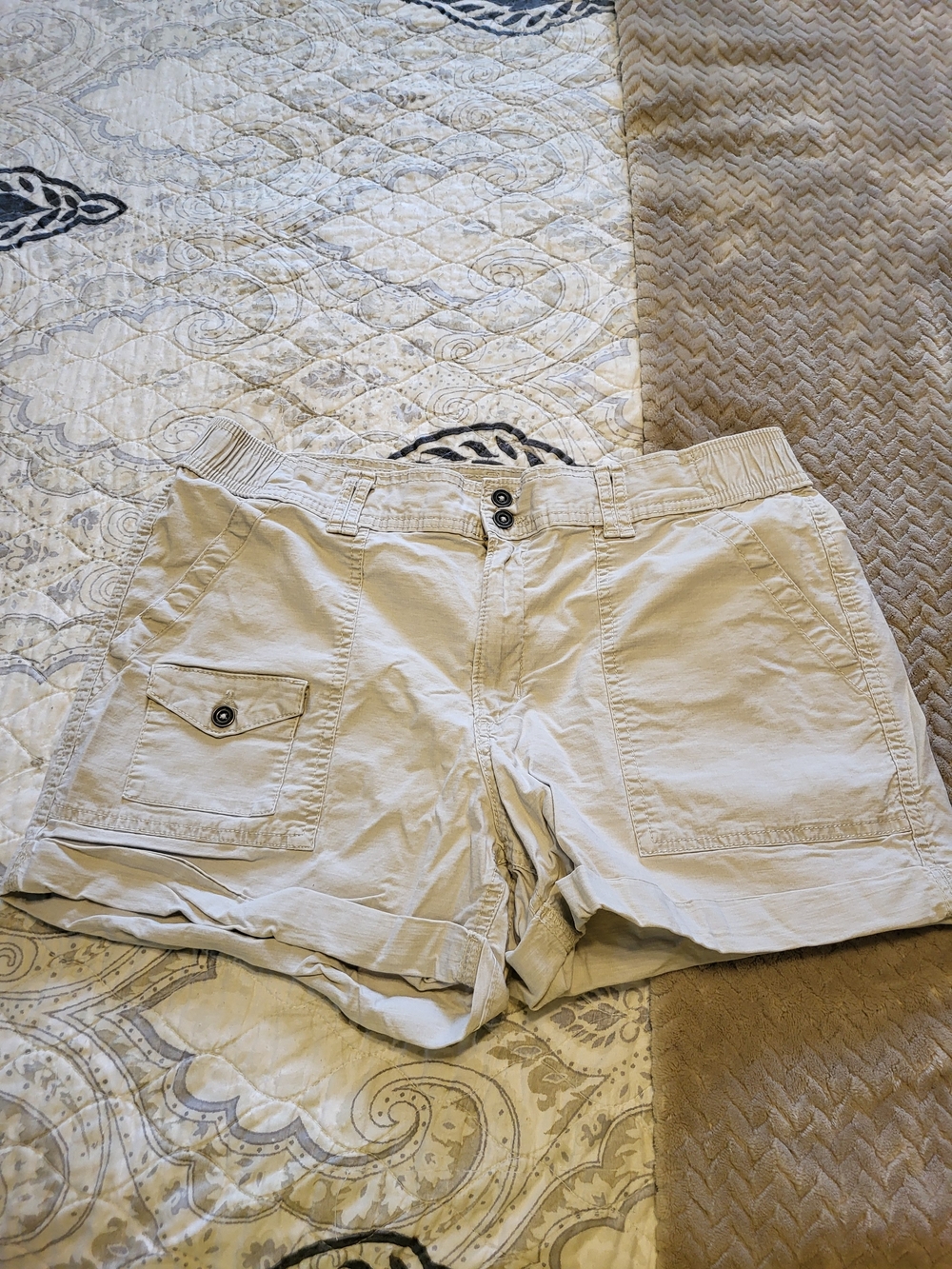 Time and Tru Beige Cargo Shorts